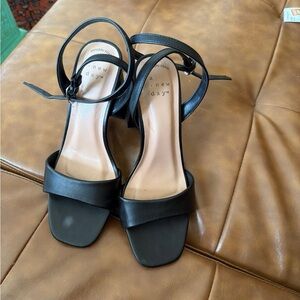 A New Day Black Strappy Heels